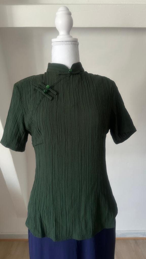 Chinese cheongsam top, Kleding | Dames, Topjes, Nieuw, Ophalen of Verzenden, Korte mouw, Maat 36 (S)