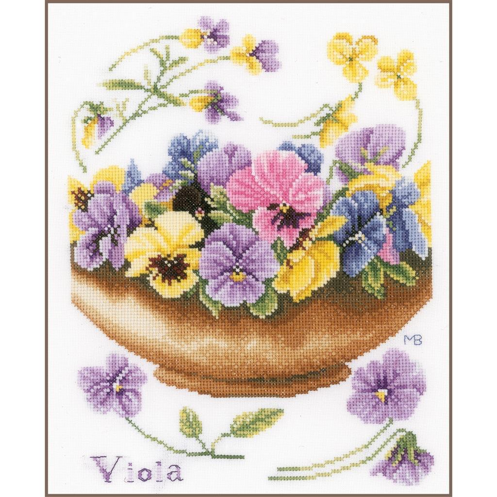 borduurpakket marjolein bastin, viooltjes (op=op!), Verzenden, Nieuw, Handborduren, Borduurpakket