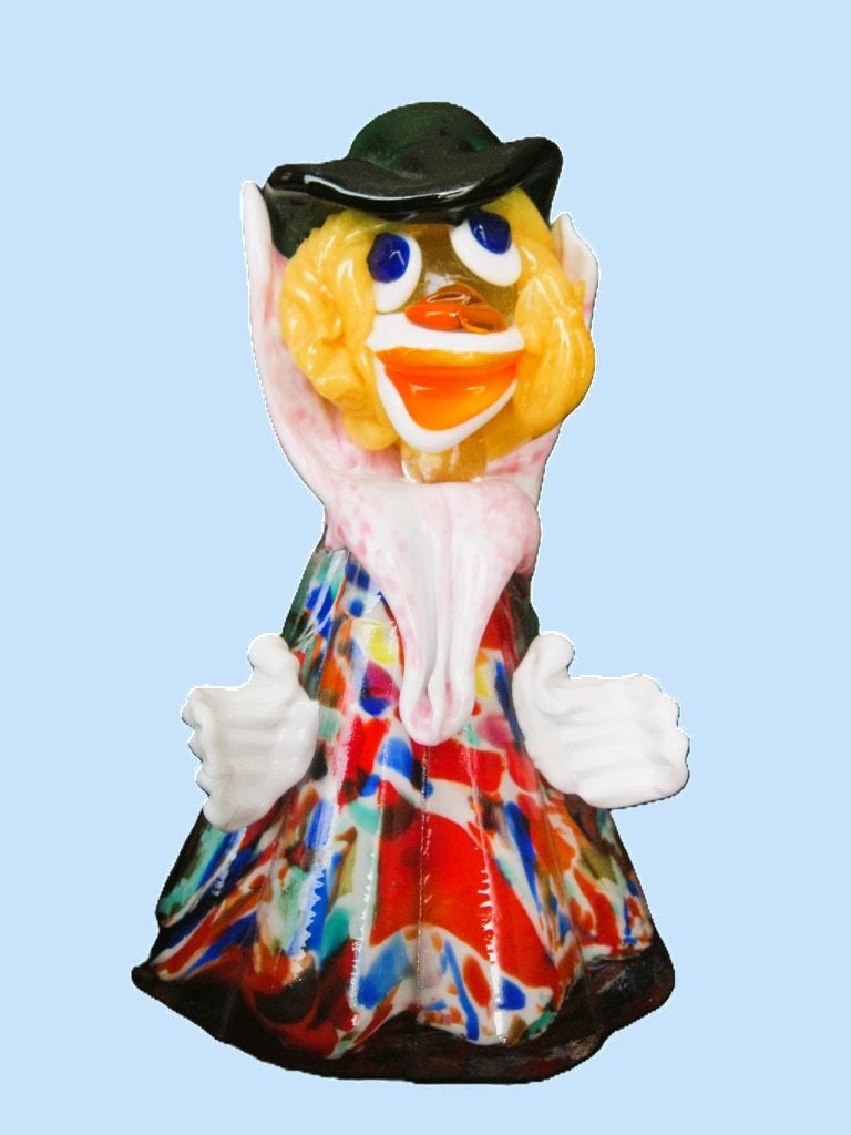 Clown pressepapier Murano., Ophalen
