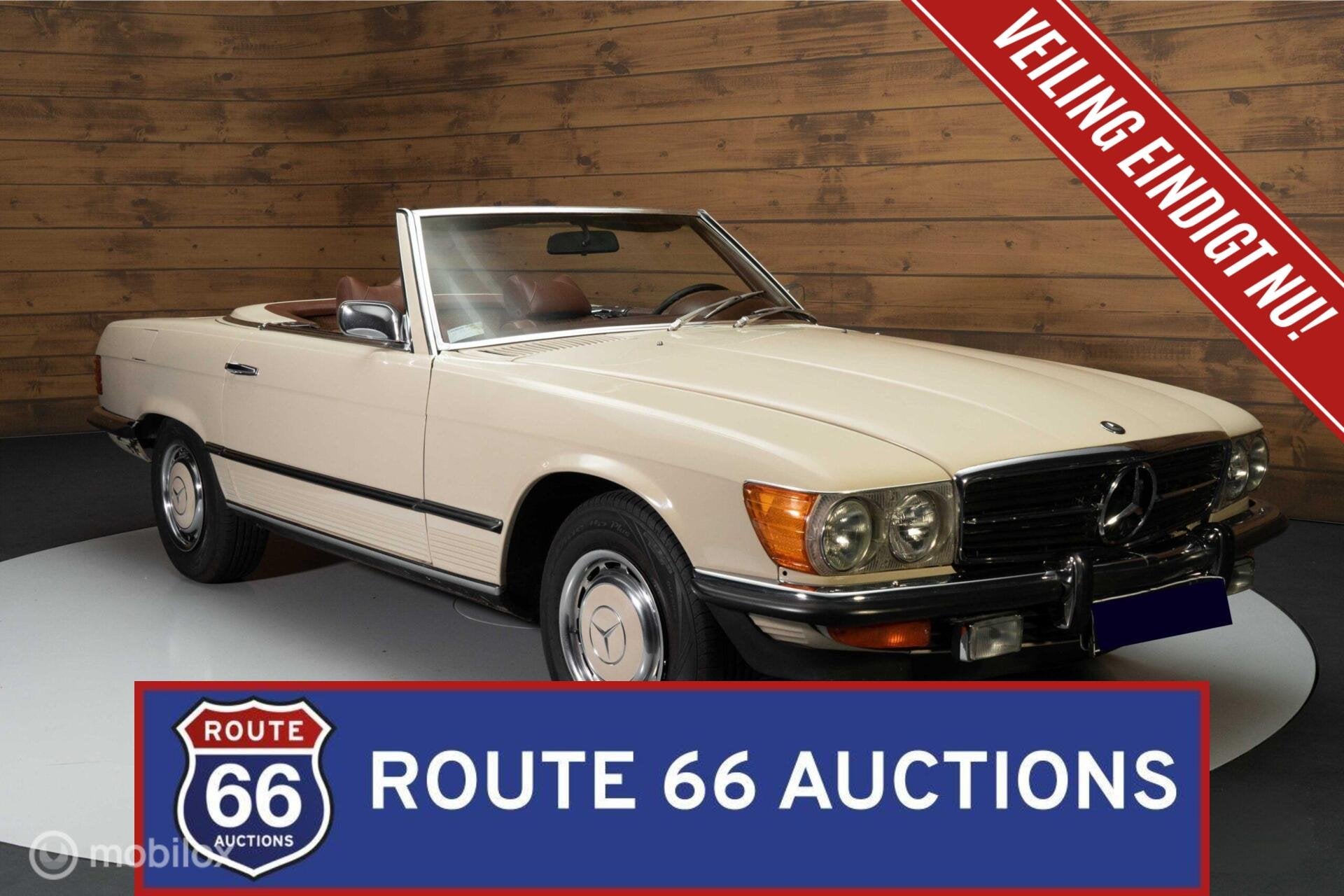 Mercedes Benz 350 SL | 1972 | Route 66 Auctions, Auto's, Zwart, Mercedes-Benz, Bedrijf, Handgeschakeld