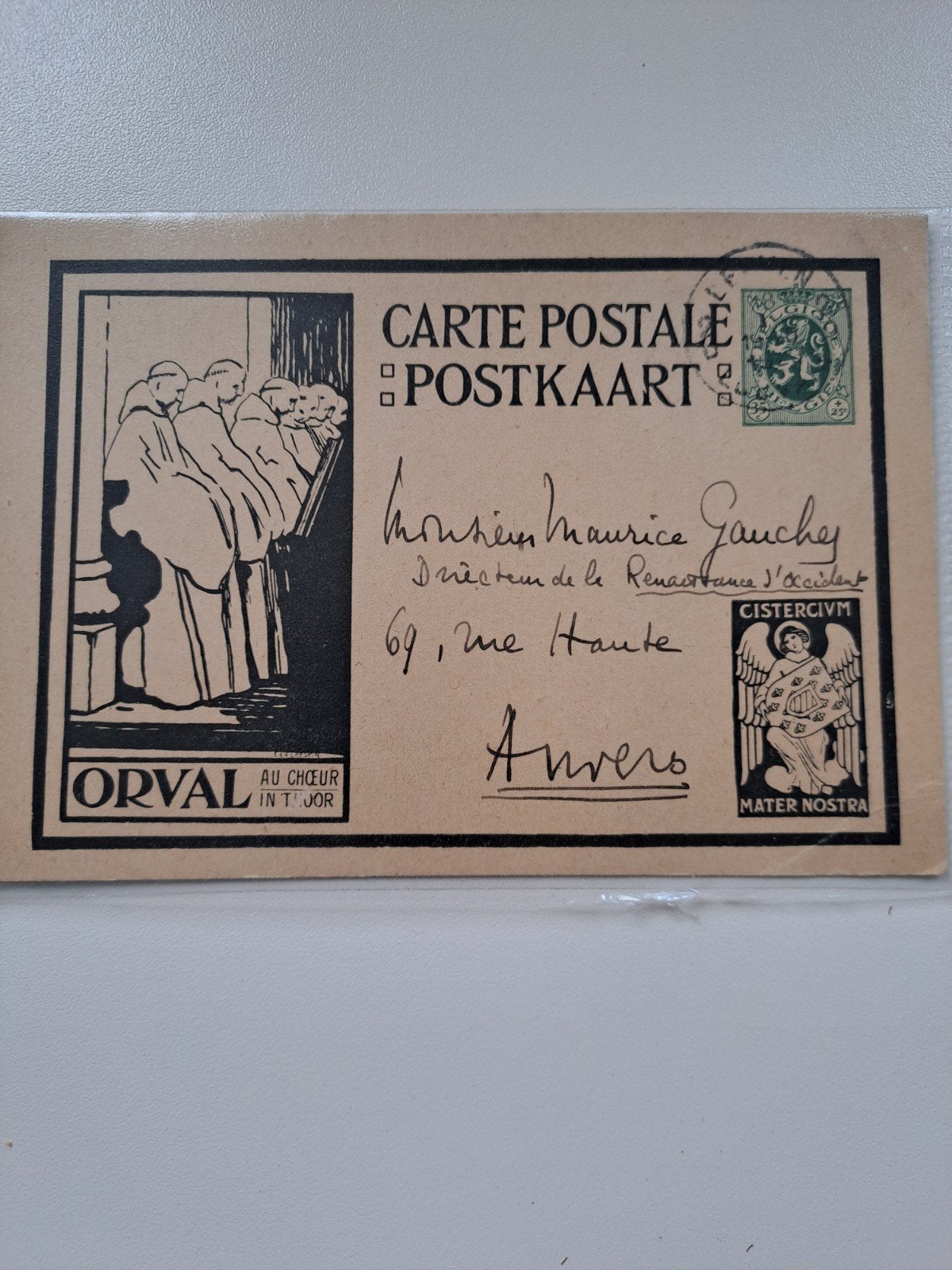 Orval. Carte postale Orval signée de Léon Degrelle, Collections, Collections Autre, Enlèvement ou Envoi