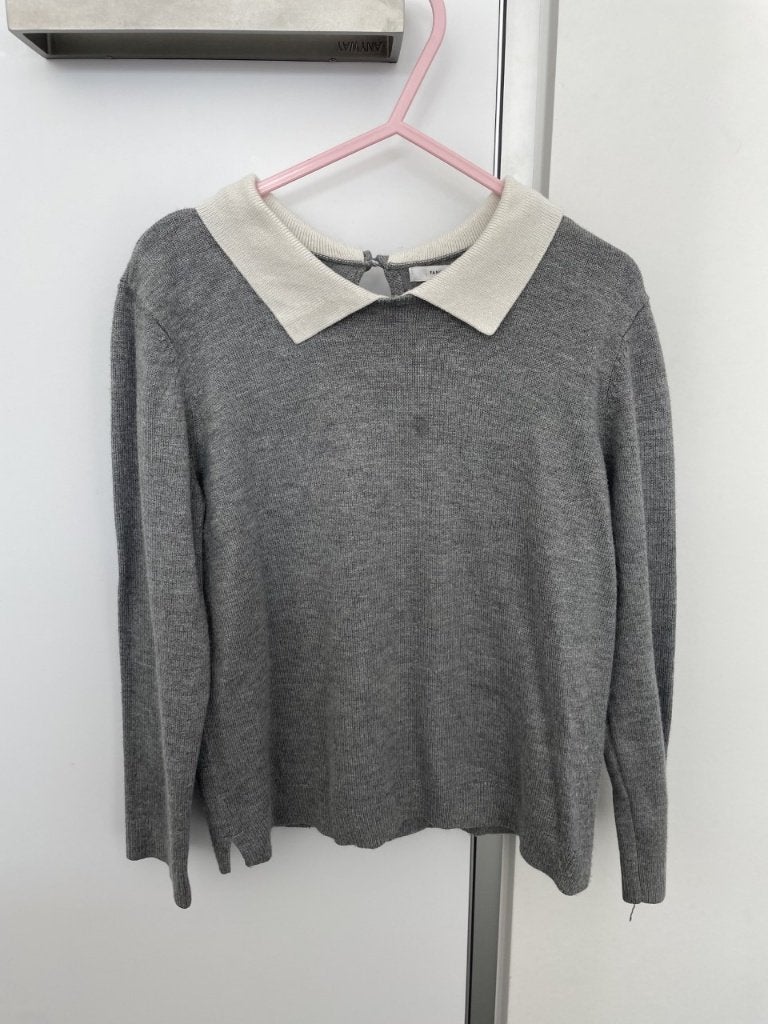 Grijs truitje met col maat 110 van ZARA, Kinderen en Baby's, Kinderkleding | Maat 110, Meisje, Trui of Vest, Ophalen of Verzenden
