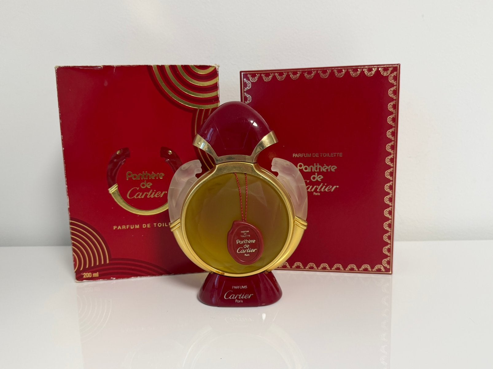 Cartier - Panthère - Factice parfum 20 cm dans coffret, Ophalen of Verzenden, Zo goed als nieuw, Parfumfles, Gevuld