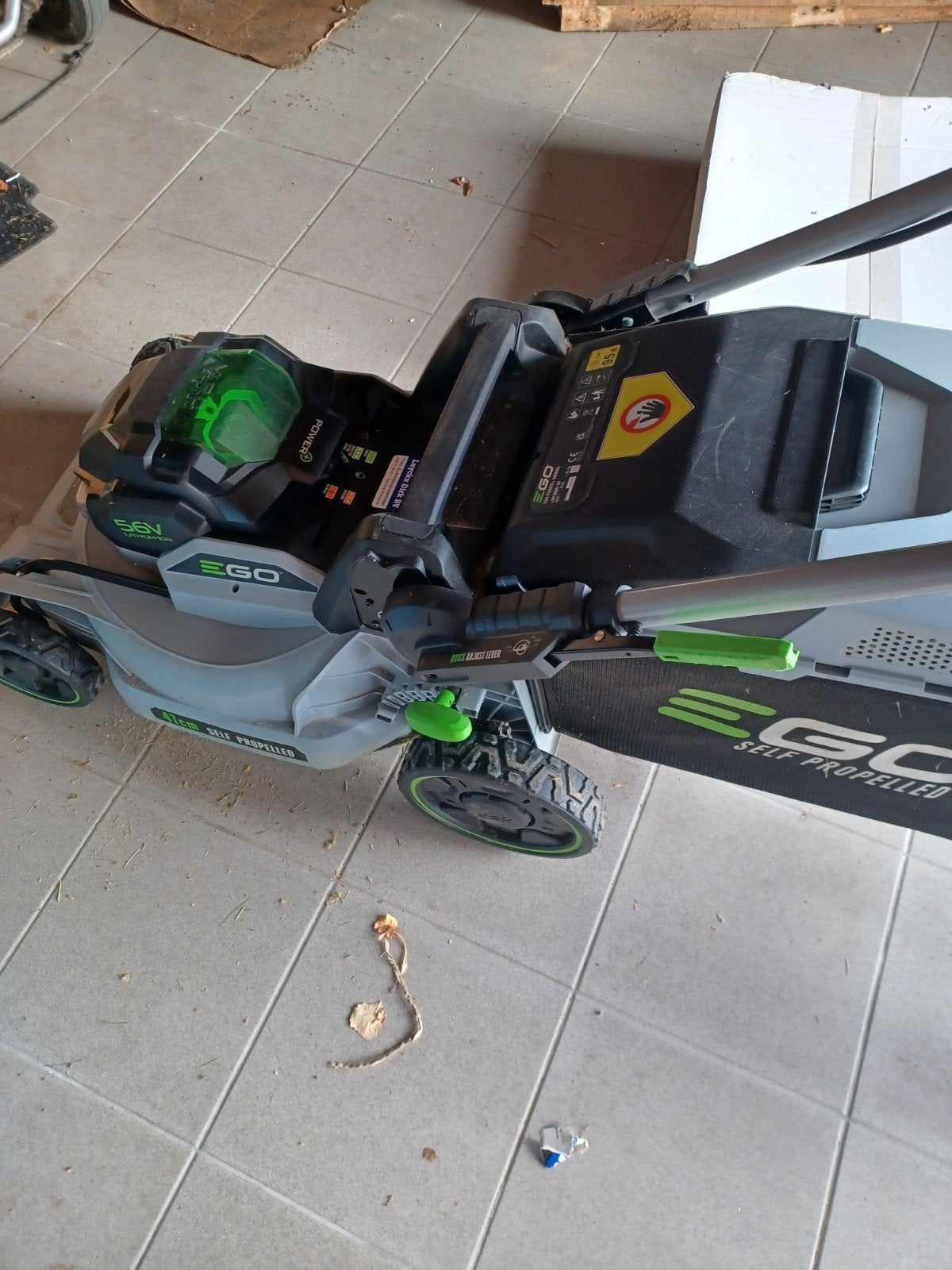 egopowerplus grasmachine 47cm., Ophalen, Zo goed als nieuw, Opvangbak, 40 t/m 49 cm