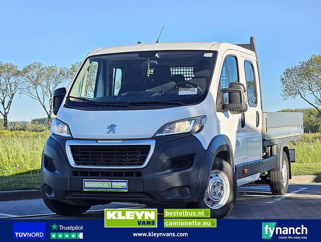 Peugeot BOXER 2.0 L3 Open-Laadbak DC!, Auto's, Wit, Bedrijf, Te koop, Navigatiesysteem