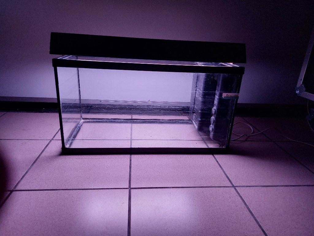 Aquarium 50L met verlichting, Dieren en Toebehoren, Ophalen, Inclusief deksel, Zo goed als nieuw, Leeg aquarium