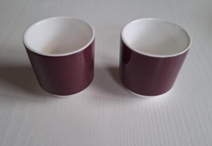 2 Brabantia eierdopjes, aubergine kleur, -, Comme neuf, Autres types, Autres styles