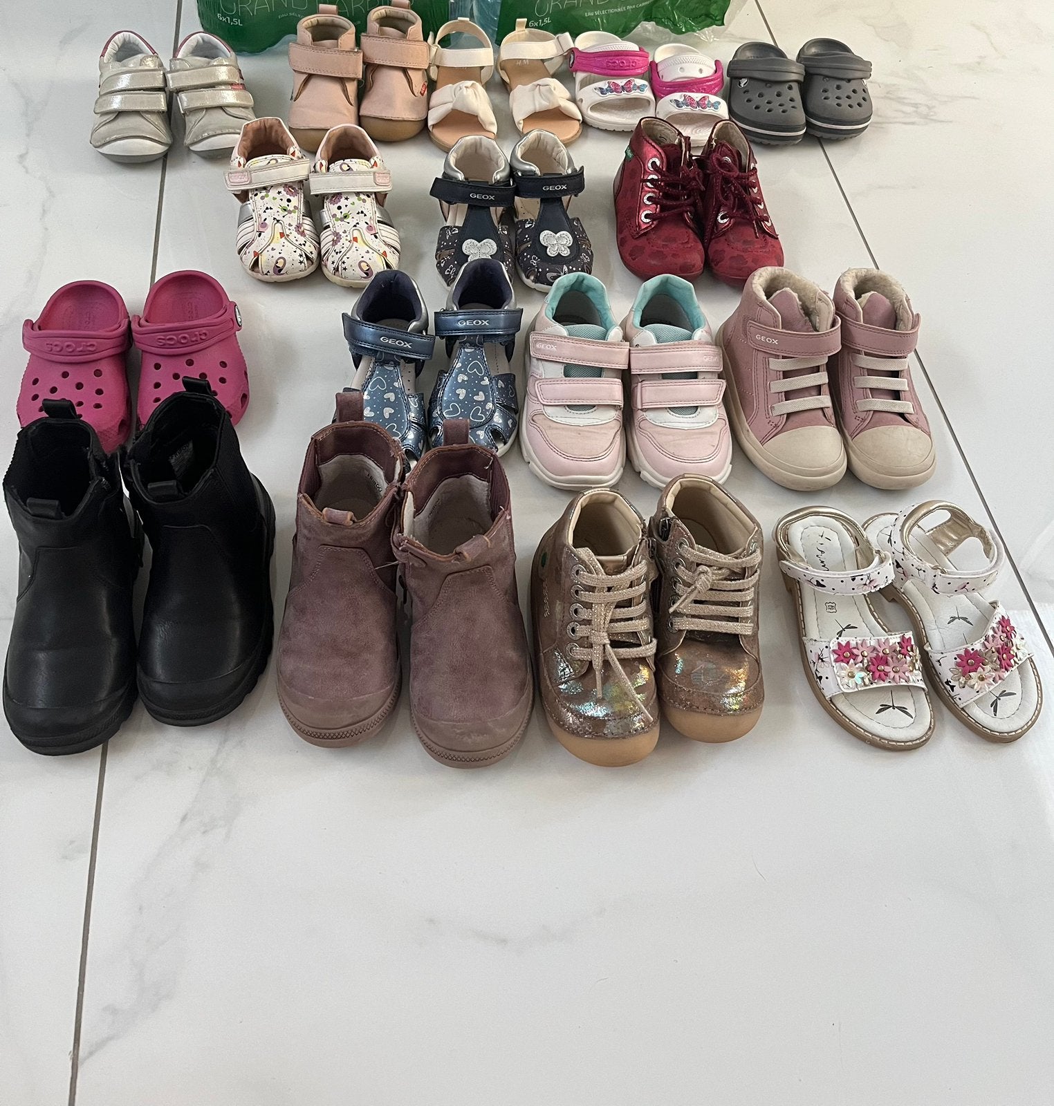 Lot Chaussures enfant Geox,Kickers,Crocs,Next., Enlèvement, Utilisé, Fille, Autres types