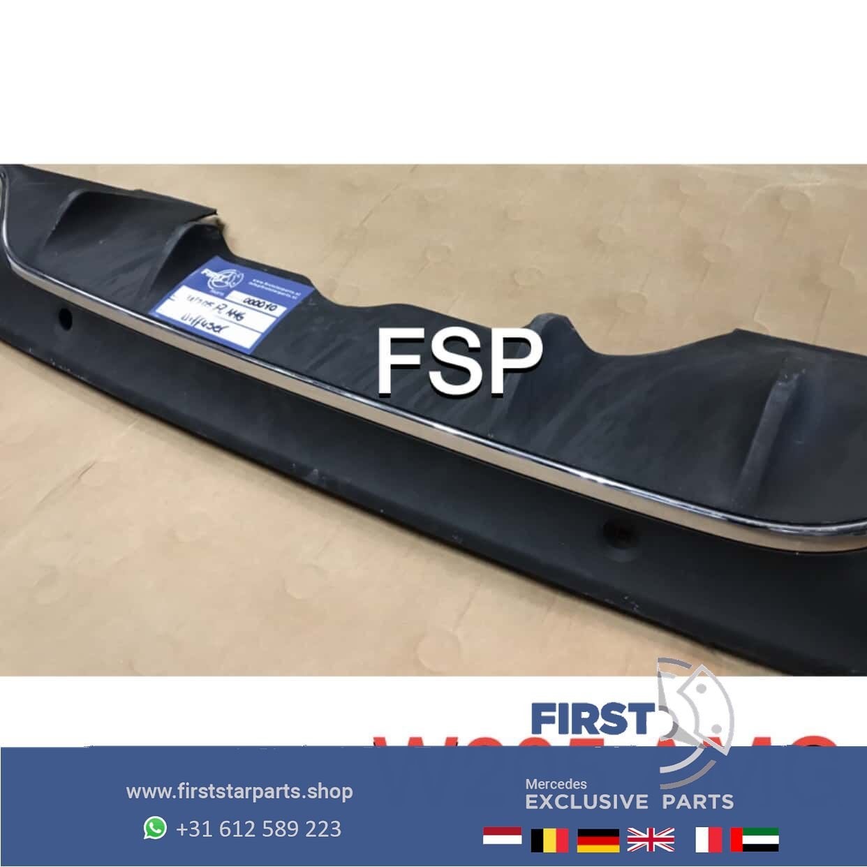 W205 FACELIFT AMG DIFFUSER Mercedes C Klasse 2018-2022 ACHTE, Utilisé, -, -, Enlèvement ou Envoi