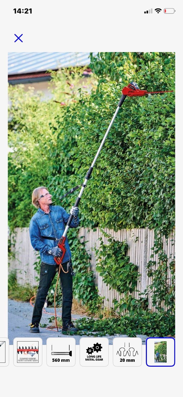 Telescopische hehgenschaar 1 keer gebruikt, Tuin en Terras, Ophalen, Zo goed als nieuw