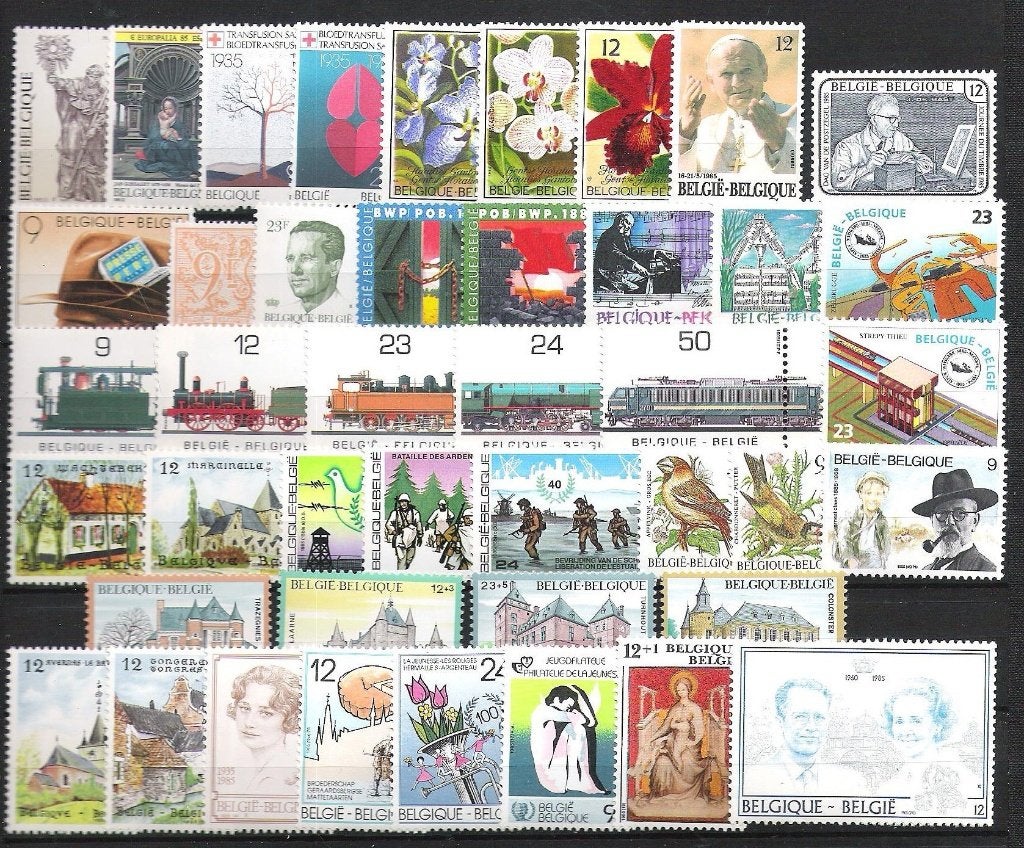 België: Jaren 1985/1989 + blok + boekje XX zie binnen lijst, Postzegels en Munten, Ophalen of Verzenden, Postfris, Postfris, Europa