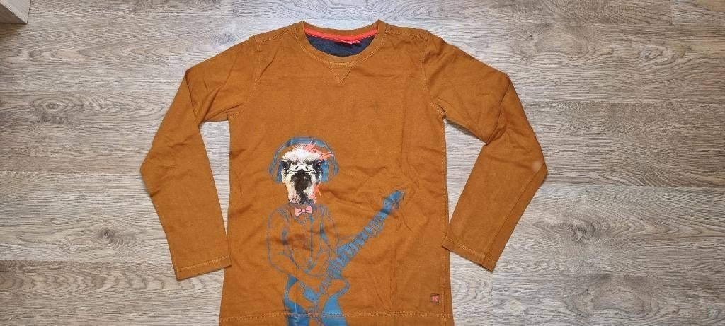 bruine longsleeve Ketnet (JBC) met tekening maat 146 -152, Gebruikt, JBC, Ophalen of Verzenden, Shirt of Longsleeve