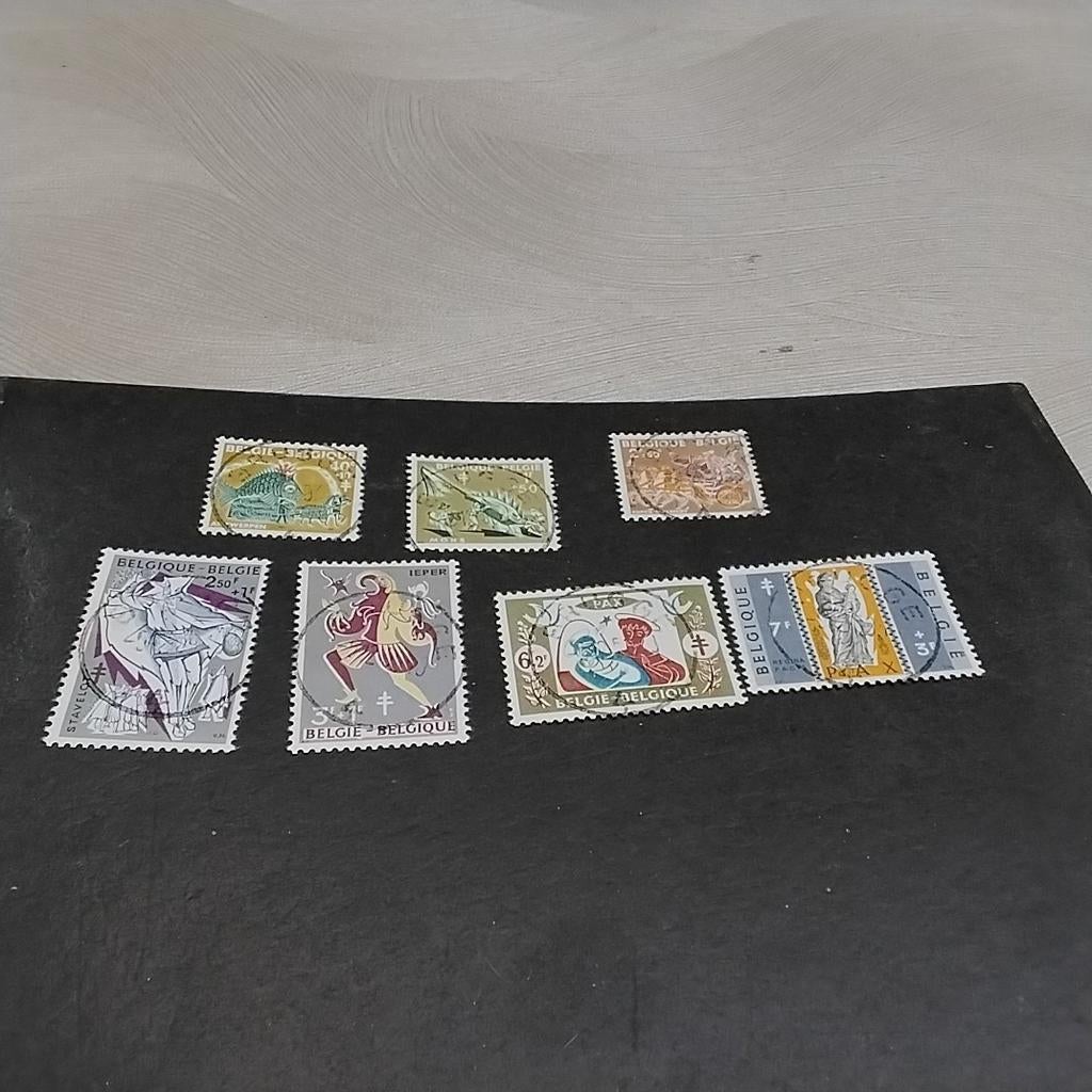 BELGIQUE 1114 /1120 timbrée avec cote 10,50€, Enlèvement ou Envoi, Oblitéré