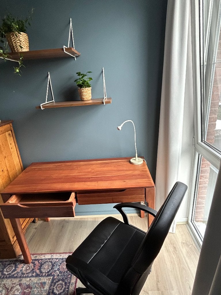 Bureau, Ophalen, 120 cm, Bruin, Zo goed als nieuw