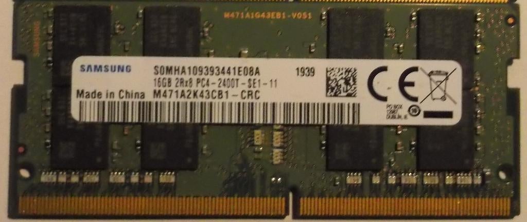 Sodimm 16 Gb DDR4 à 2400 Mhz, Enlèvement ou Envoi, DDR4, 2400 Mhz, 16 GB