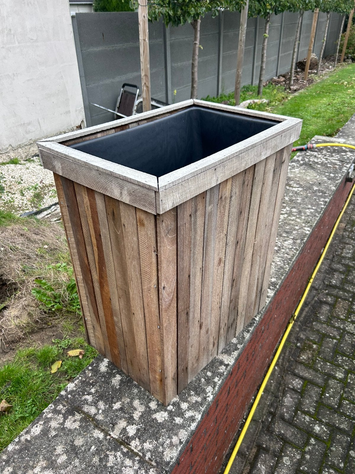 6 bacs à fleurs en bois dur, Jardin & Terrasse, Enlèvement, Comme neuf