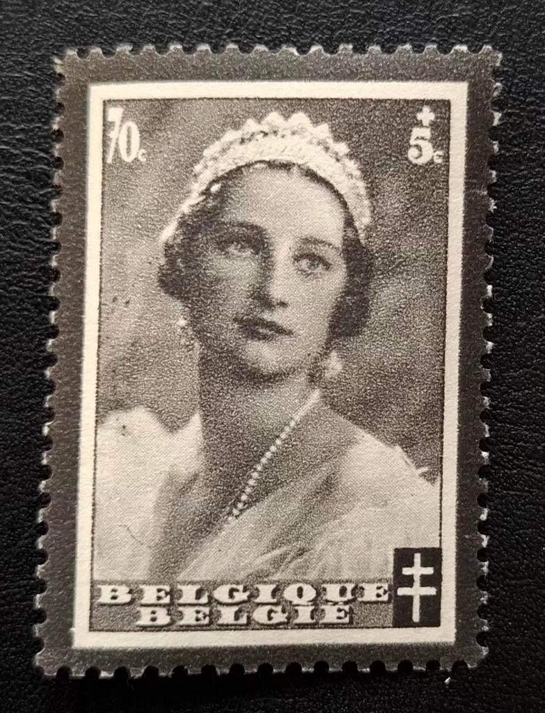 Belgique : COB 415-V3 ** Antituberculeux 1935, Sans timbre, Neuf, Enlèvement ou Envoi, Non oblitéré