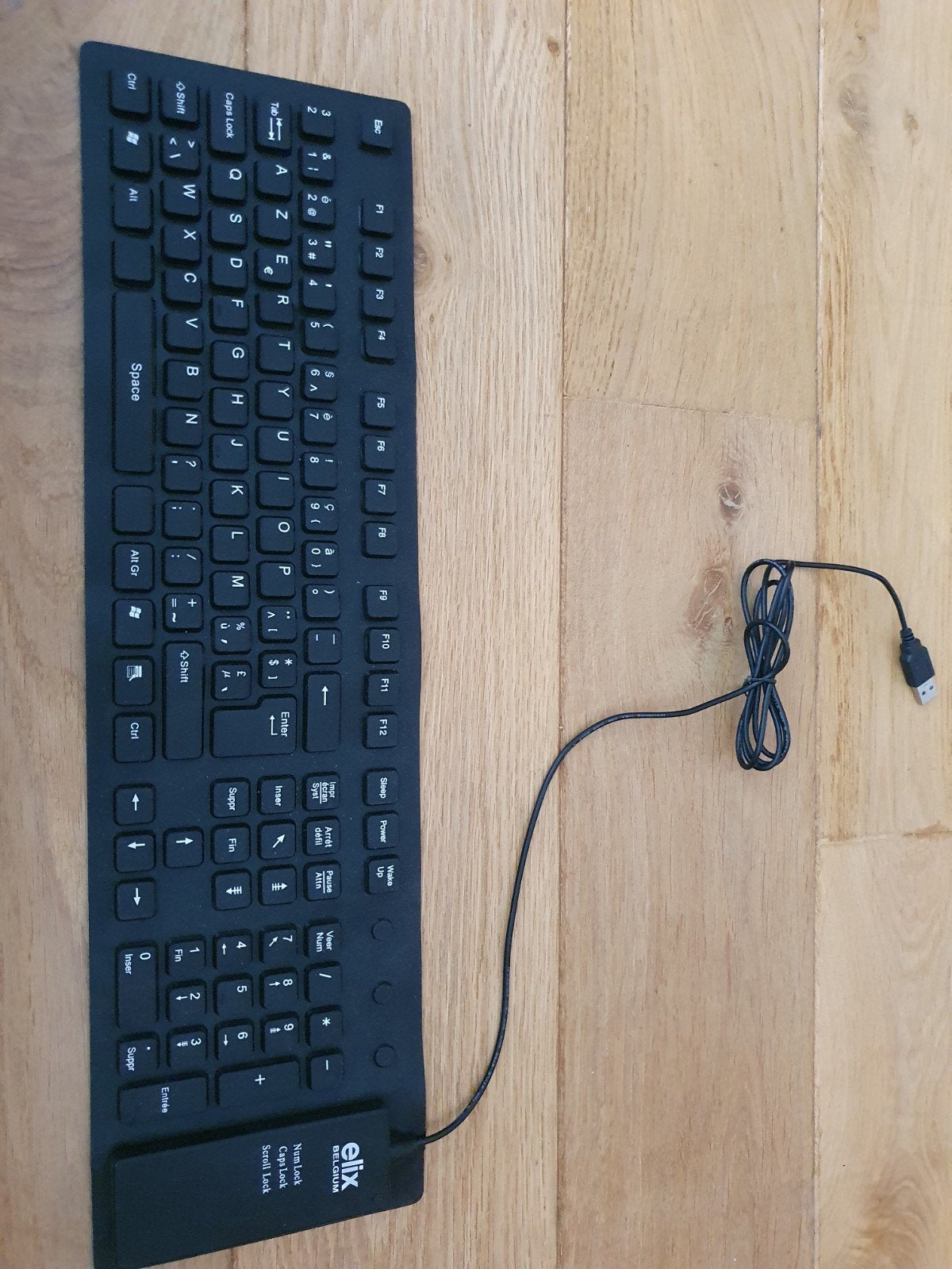 clavier flexible USB, Computers en Software, Toetsenborden, Ophalen, Opvouwbaar, Azerty, Zo goed als nieuw