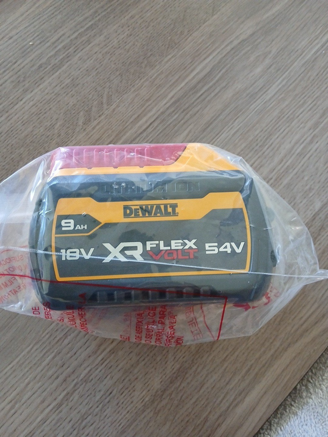 Dewalt batery 9 AH 18/54 volt, Ophalen of Verzenden, Nieuw, Oplaadbaar