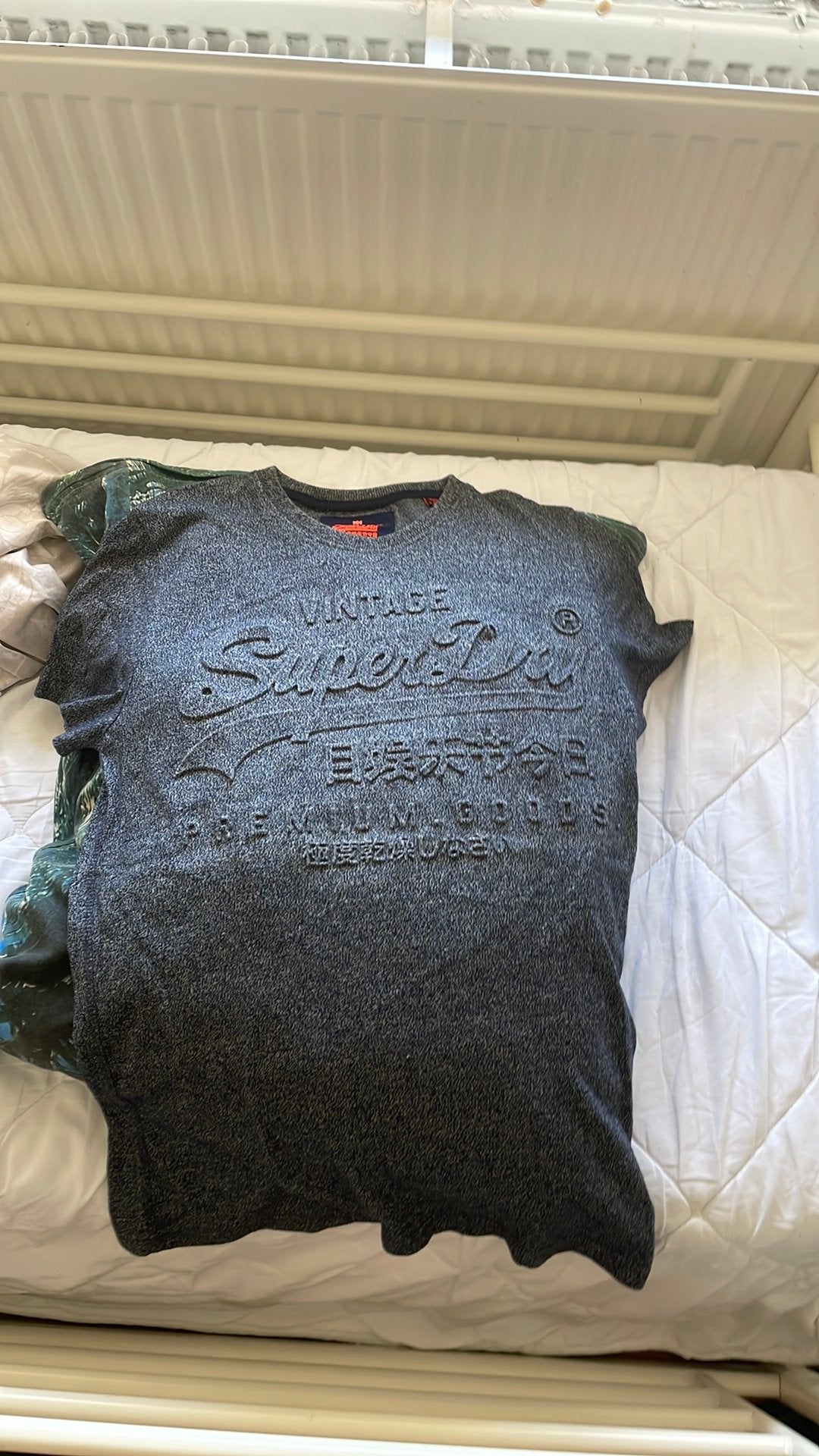 Chemise vintage Superday taille S, Enlèvement, Comme neuf, Taille 46 (S) ou plus petite, Gris