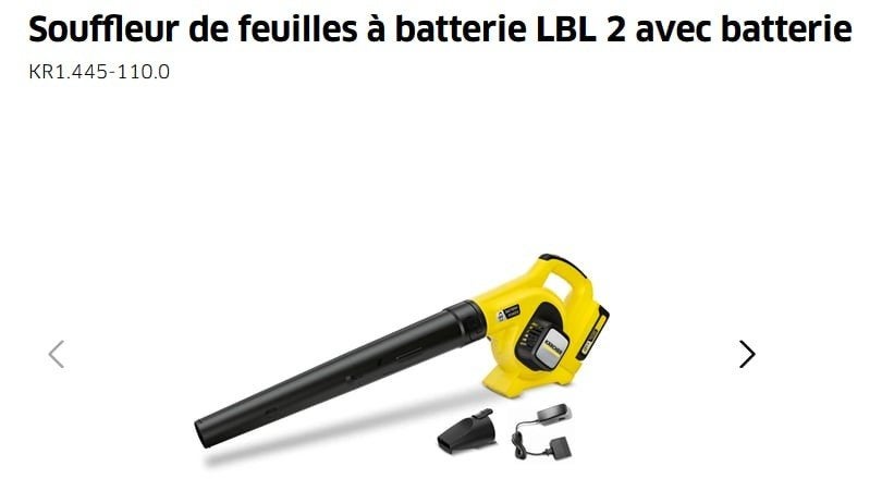 souffleur Karcher peu servi sur batterie, Jardin & Terrasse, Enlèvement, Comme neuf, Batterie, Karcher