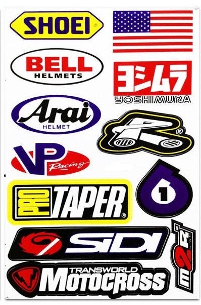 Kit d'autocollants Arai Bell Shoei Protaper casque de moto, Motos, Enlèvement ou Envoi