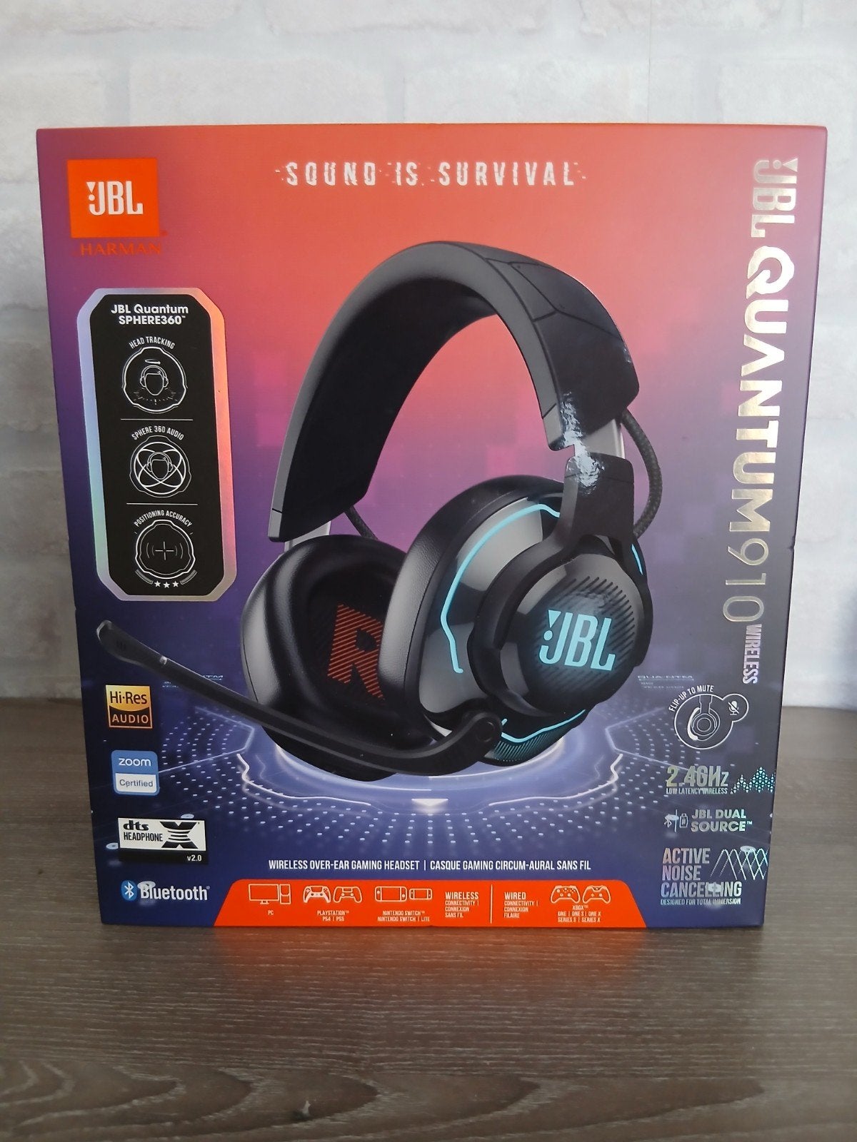 JBL Quatum 910 wireless over-ear gaming set., Computers en Software, Headsets, Ophalen, Over-ear