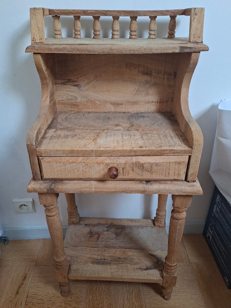 Wastafel massief hout, Huis en Inrichting, Ophalen, Minder dan 50 cm, Gebruikt, Vintage