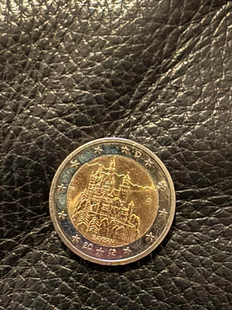 euro Neuschwanstein kasteel 2012 - Duitsland, Ophalen of Verzenden, Duitsland, 2 euro, Losse munt