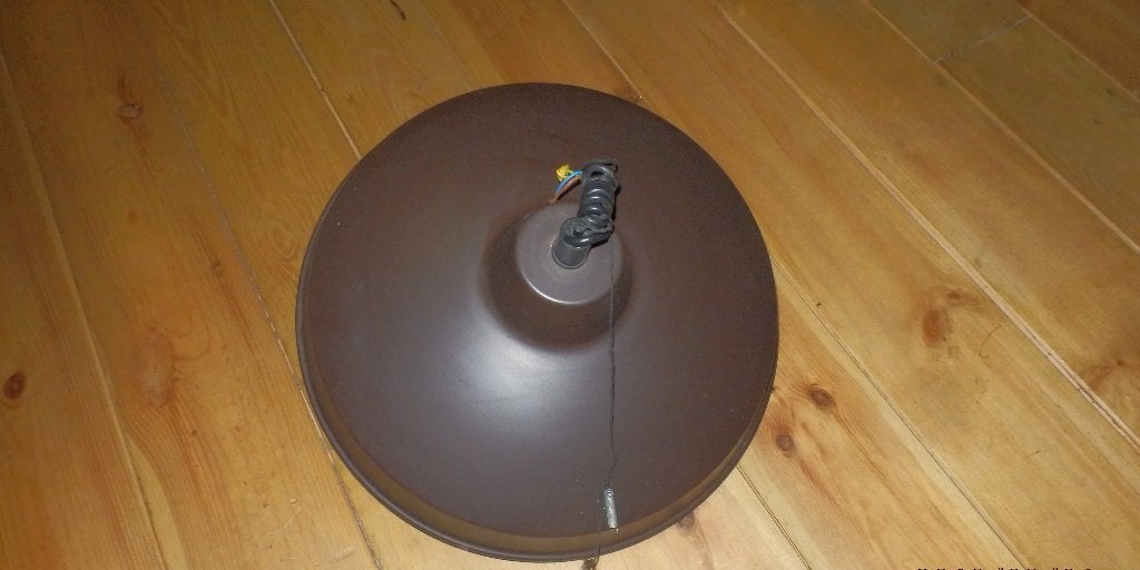 (8) -circline blanche et brune, Ophalen, Kroonluchter, Kunststof, Jaren 70