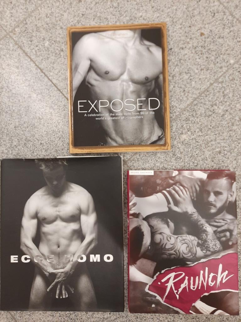 Lot van 3 sexy naakte mannen fotoboeken erotiek, Ophalen of Verzenden