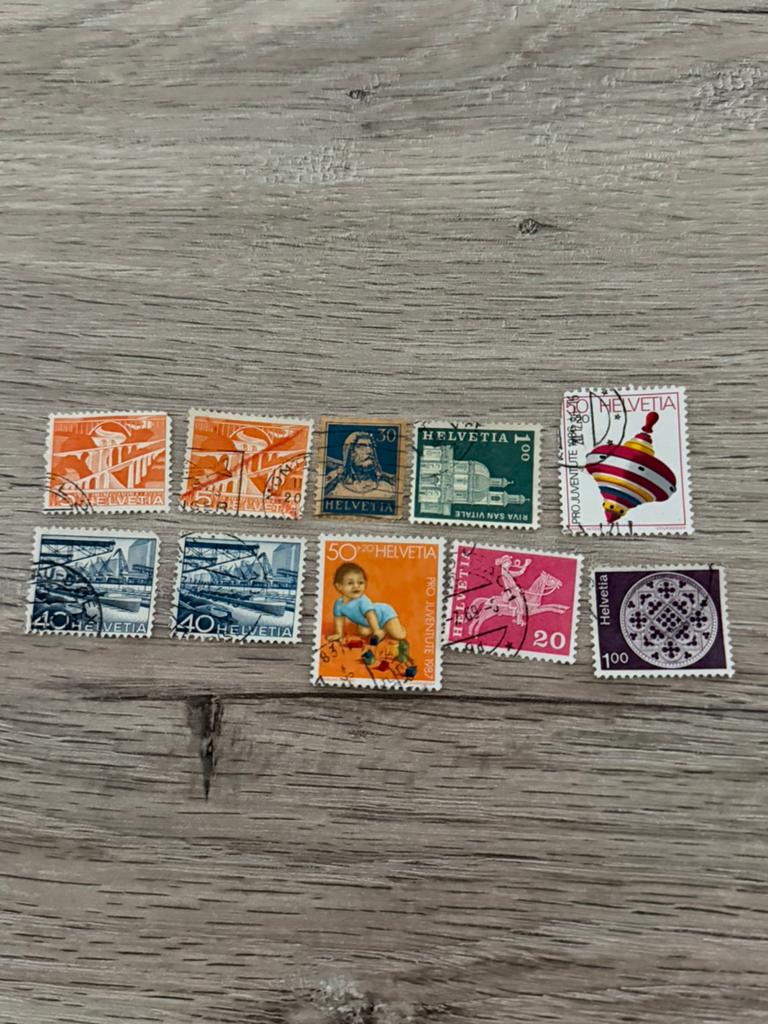 Zwitserse postzegelset, Ophalen of Verzenden, Gestempeld