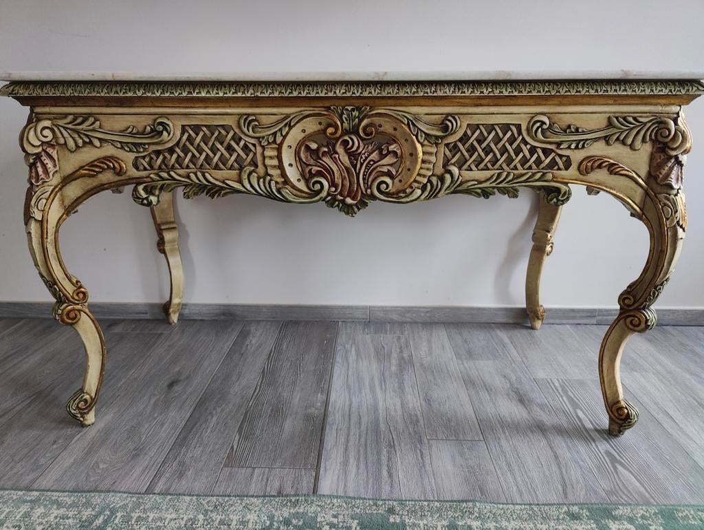Belle table murale antique/table d'appoint avec plateau en m, Enlèvement