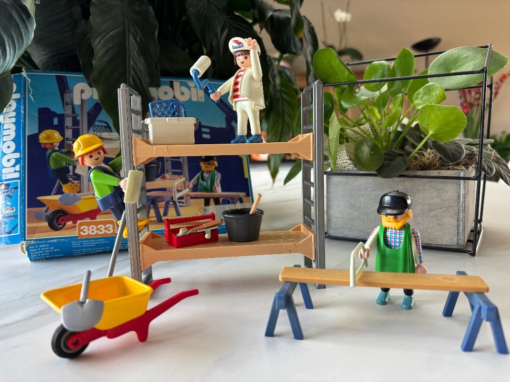 Playmobil 3833 Ouvriers de chantier / Échafaudage, Comme neuf, Autres types, City life, Kit complet