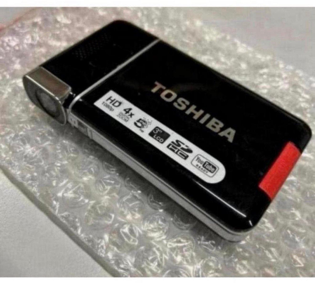 Toshiba Camileo S20 Zwart 1080p HD 5mp camera - zonder accu, Full HD, Toshiba, Ophalen of Verzenden, Niet werkend