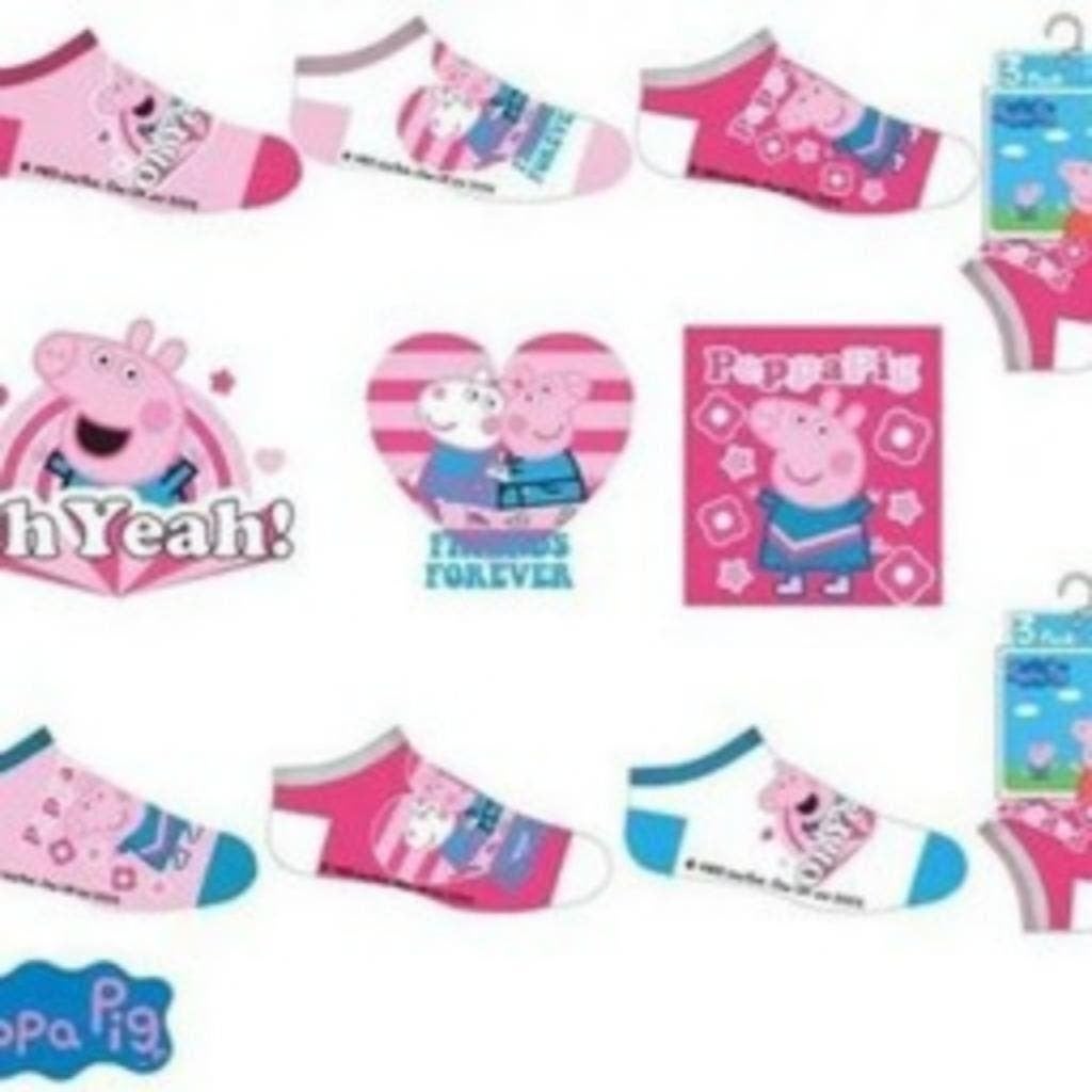 Peppa Pig Sneakersokken - 3 paar - Maat 27/30 - 31/34, Neuf, Enlèvement ou Envoi, Chaussettes, Peppa Pig