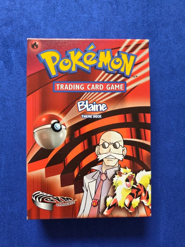 Pokemon Blaine Theme Deck Gym Heroes – Lege doos, Hobby en Vrije tijd, Verzamelkaartspellen | Pokémon, Gebruikt, Speeldeck, Ophalen of Verzenden