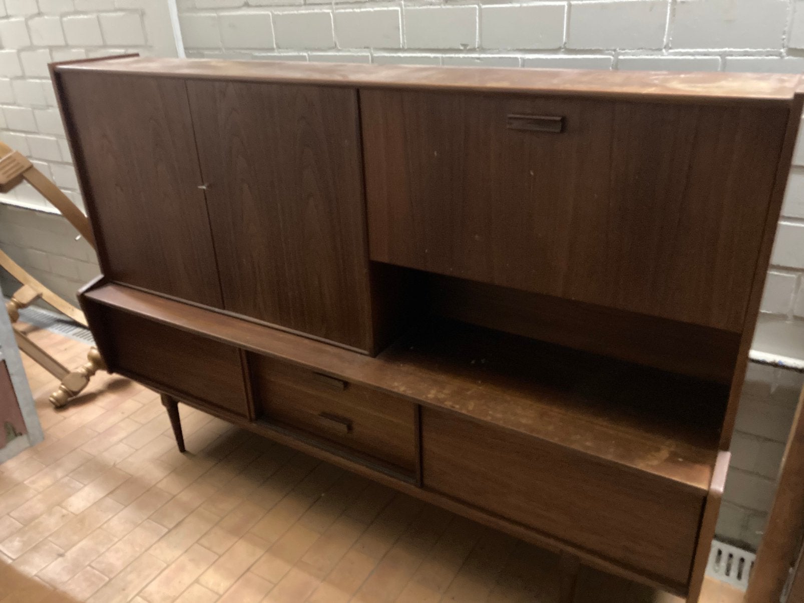Buffet vintage en teck du milieu du siècle, Enlèvement