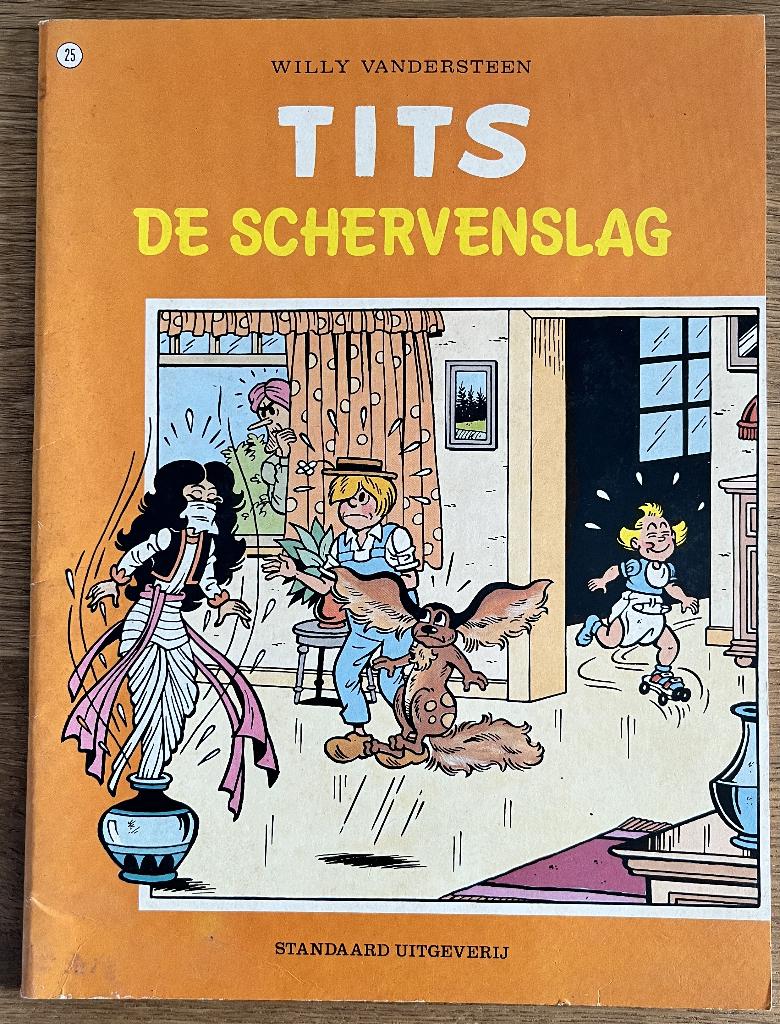 Tits - De schervenslag -25-1e dr(1984) - Strip, Une BD, Enlèvement ou Envoi, Comme neuf