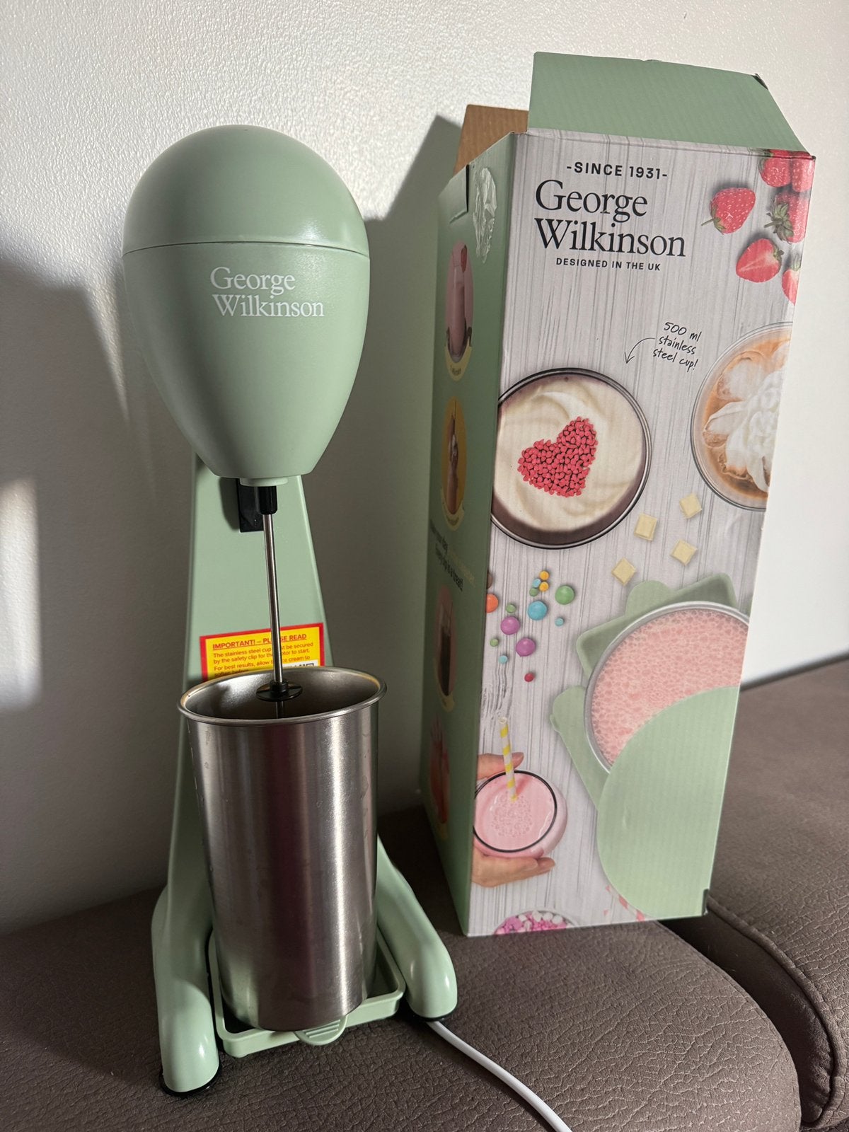 George Wilkinson Elektrische Milkshake Maker – Nieuw in doos, Electroménager, Enlèvement, Comme neuf