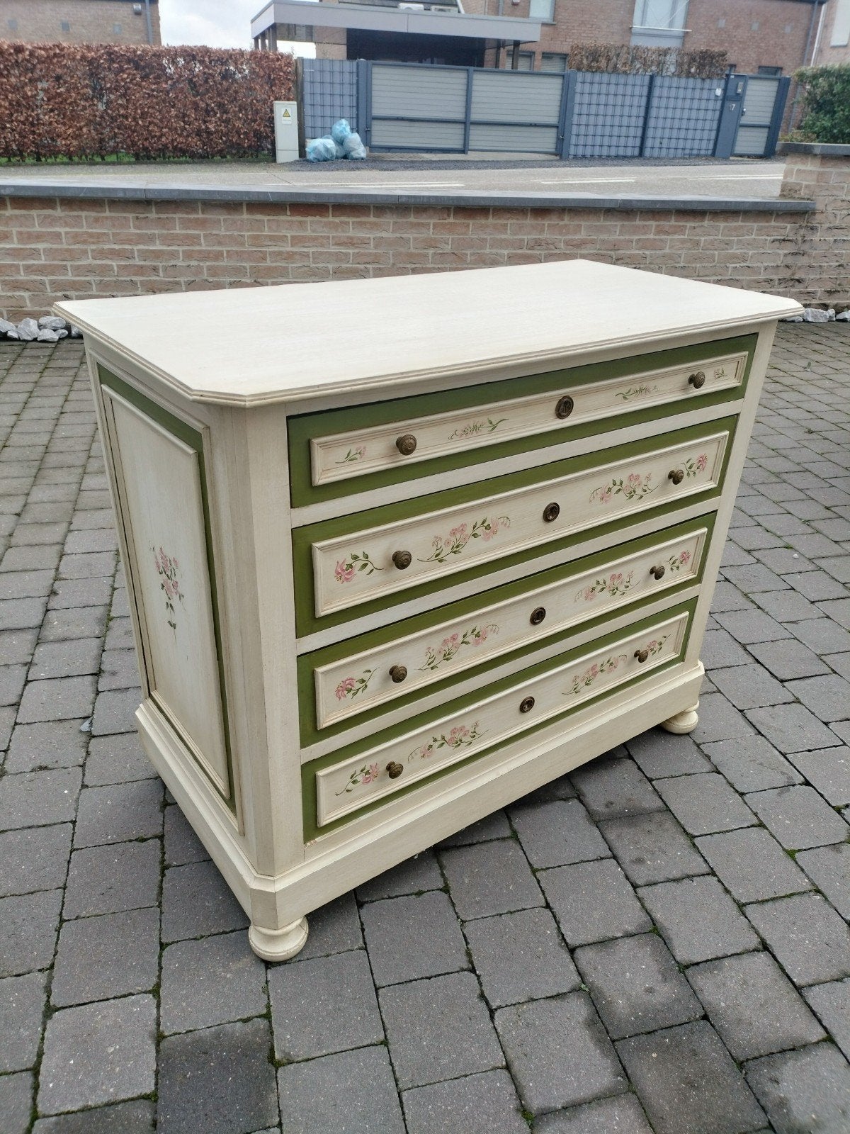 Klassieke handbeschilderde ladekast / commode, Enlèvement