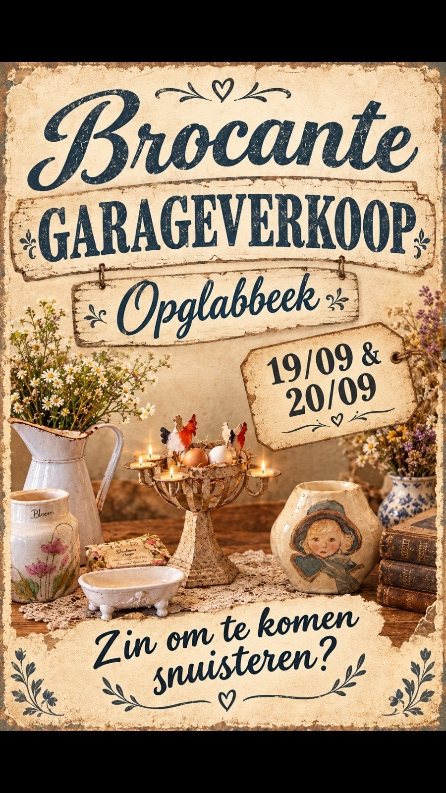 Garageverkoop Opglabbeek, Ophalen