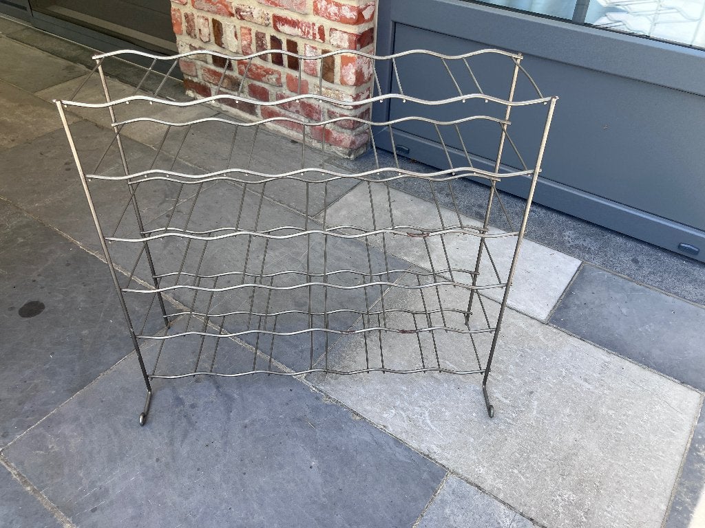 Metalen Wijnrek voor 30 Flessen – Stevig Flessenrek, Ophalen, 50 – 75, Gebruikt, 25 flessen of meer