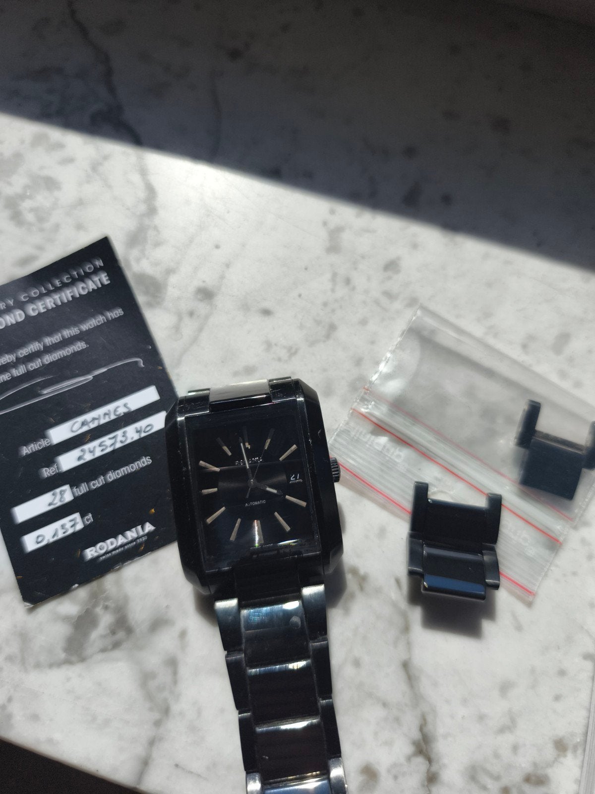 rodania Cannes met certificaat Rado look, Ophalen of Verzenden