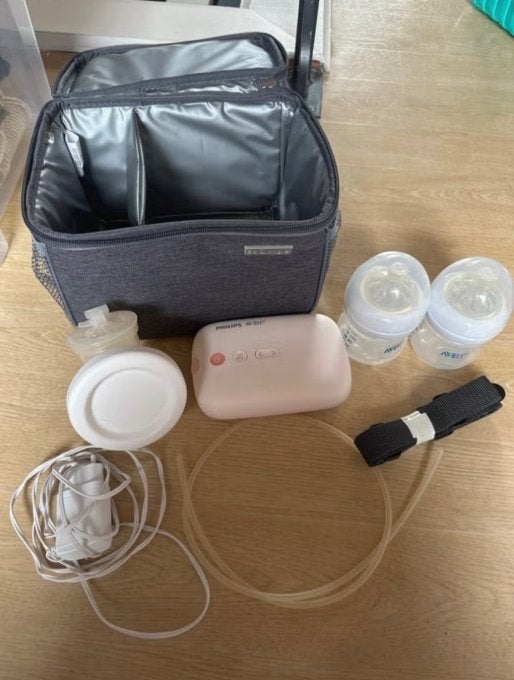 Complete Philips Avent borstkolfset | Tas & 2 nieuwe flessen, Ophalen of Verzenden, Borstkolf, Philips Avent