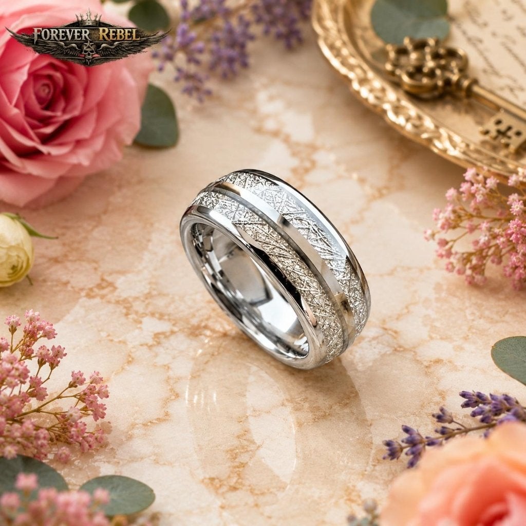 Wolfraam Trouwringen - Isla Moonforge Zilver - Diverse Maten, Bijoux, Sacs & Beauté, Bagues, Neuf, Femme ou Homme, Argent, Autres matériaux