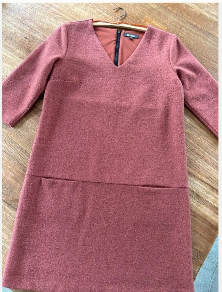 Jurk vintage maat 38, Maat 38/40 (M), Bruin, Bel&Bo, Ophalen of Verzenden