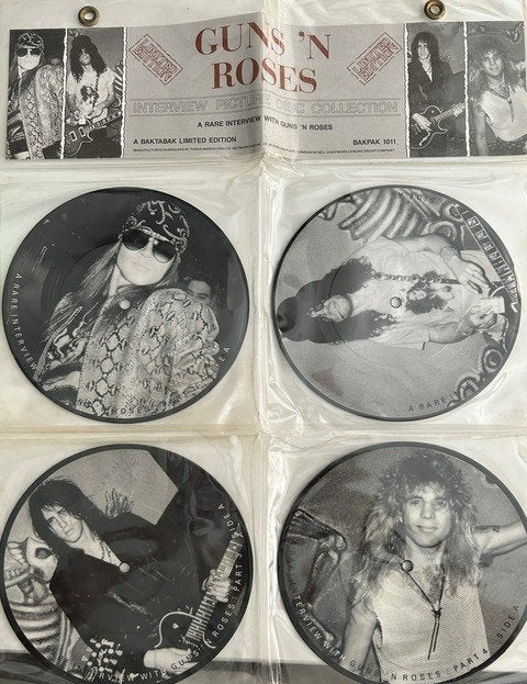 Beperkte oplage: Guns and Roses 4 interview vinyl., Ophalen, 7 inch, Beschermende buitenhoes, Overige typen