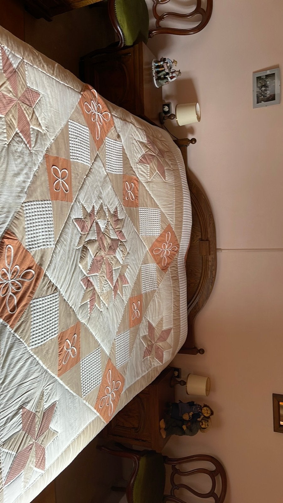 Chambre complète en chêne, 5 pièces, Maison & Meubles, Enlèvement, Utilisé, Deux personnes, Klassiek eiken