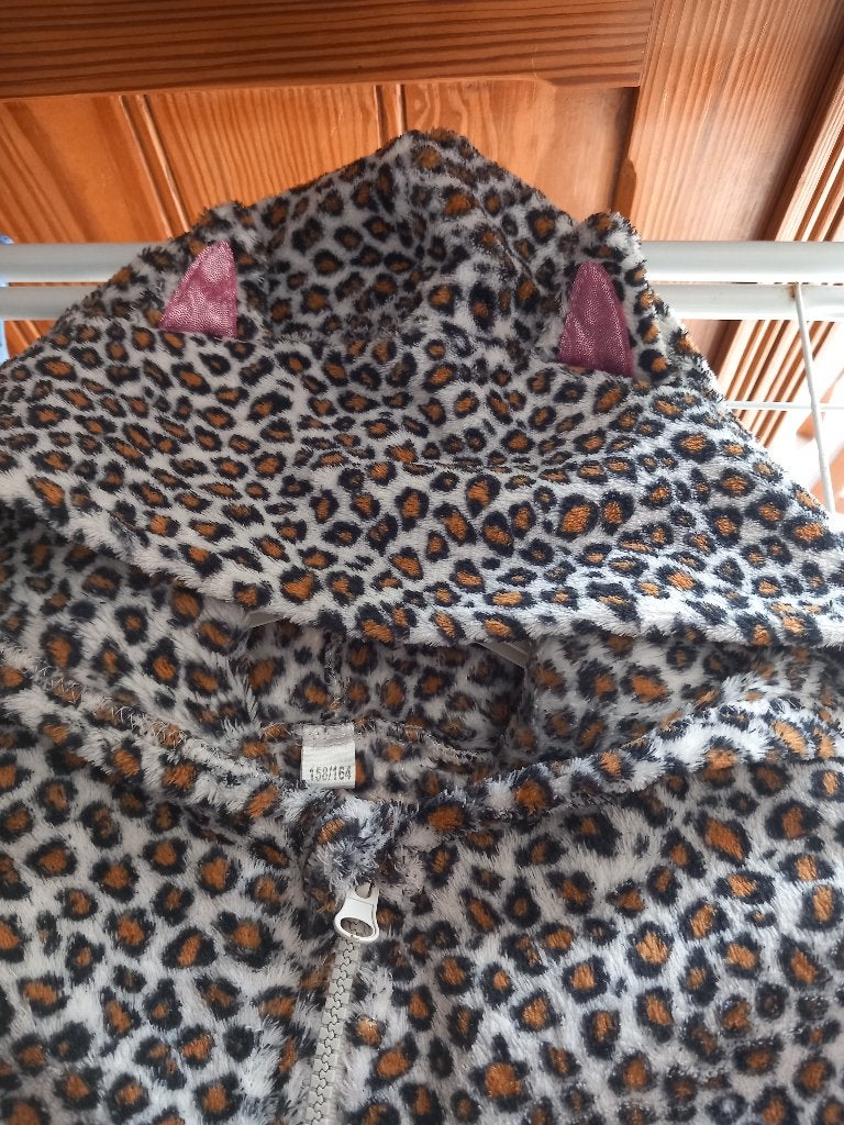 Pyjama salopette - en polar - capuche - T. 14 ans, Envoi, Comme neuf, Vêtements